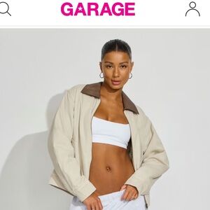 Garage Tan and Brown Jean Jacket